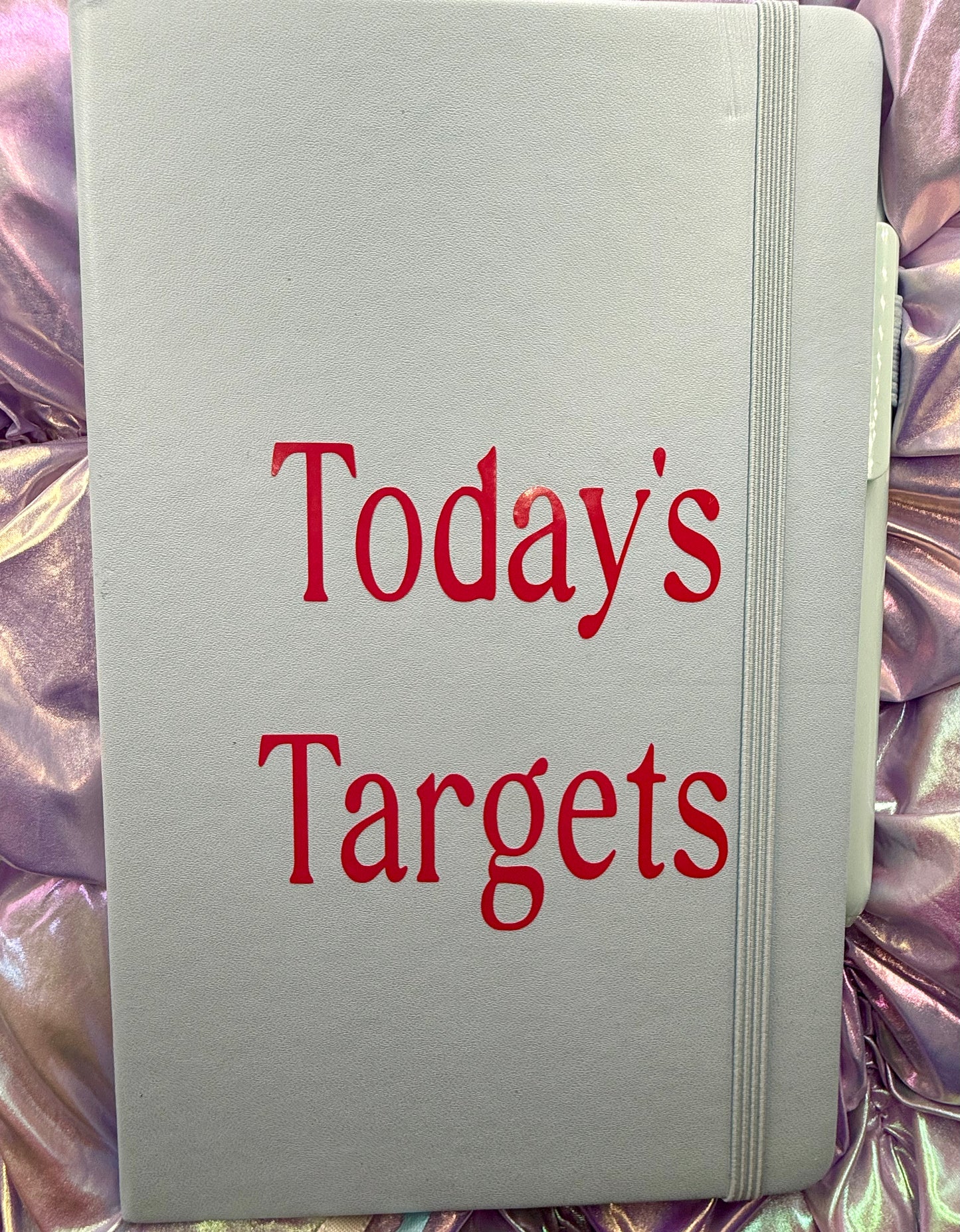 “Today’s Targets” Hardcover Journal with Pen – 5.1" x 8.3" | College-Ruled