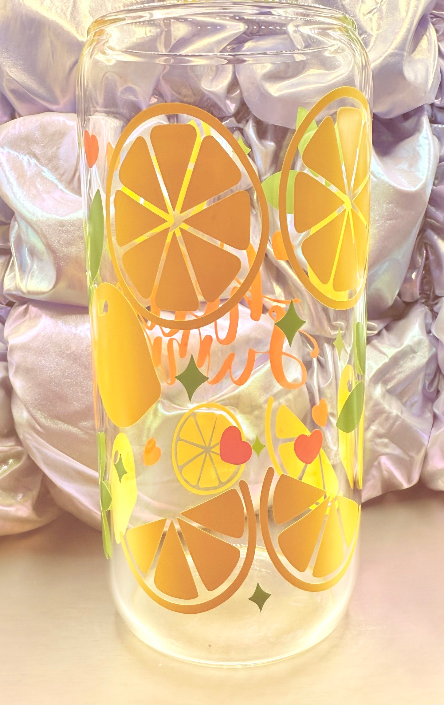 “Hello Summer” Lemon Glass Can – 20oz