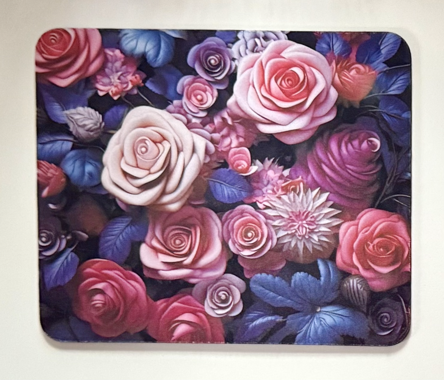 Pink and Lilac Roses Mouse Pad