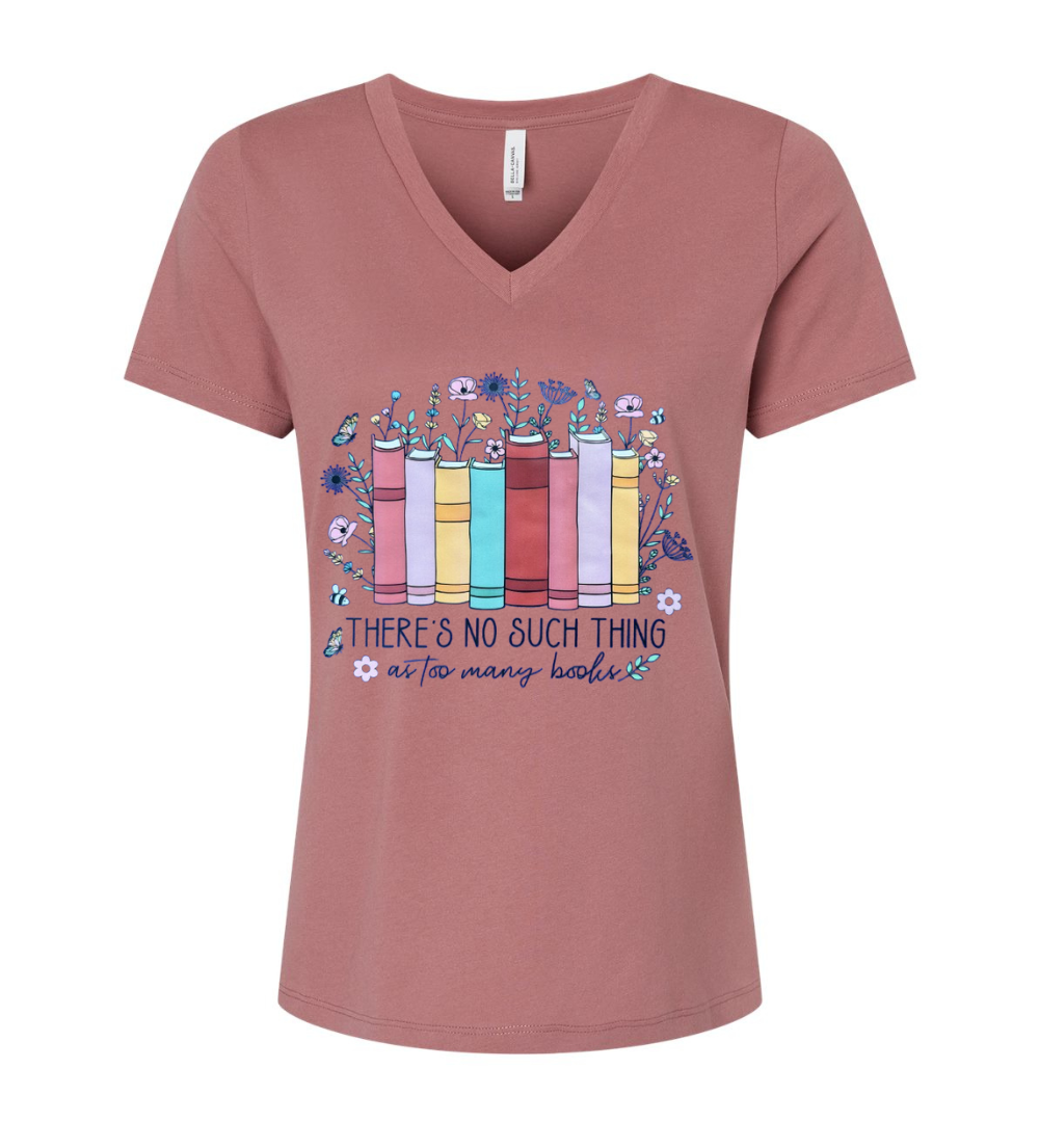 "No Such Thing as Too Many Books" T-shirt