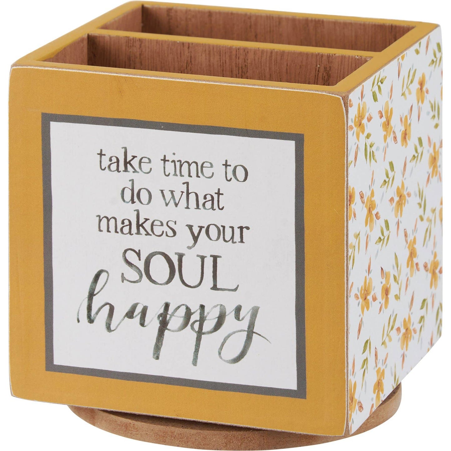 “Take Time To Do What Makes Your Soul Happy” Wooden Pencil Spinner