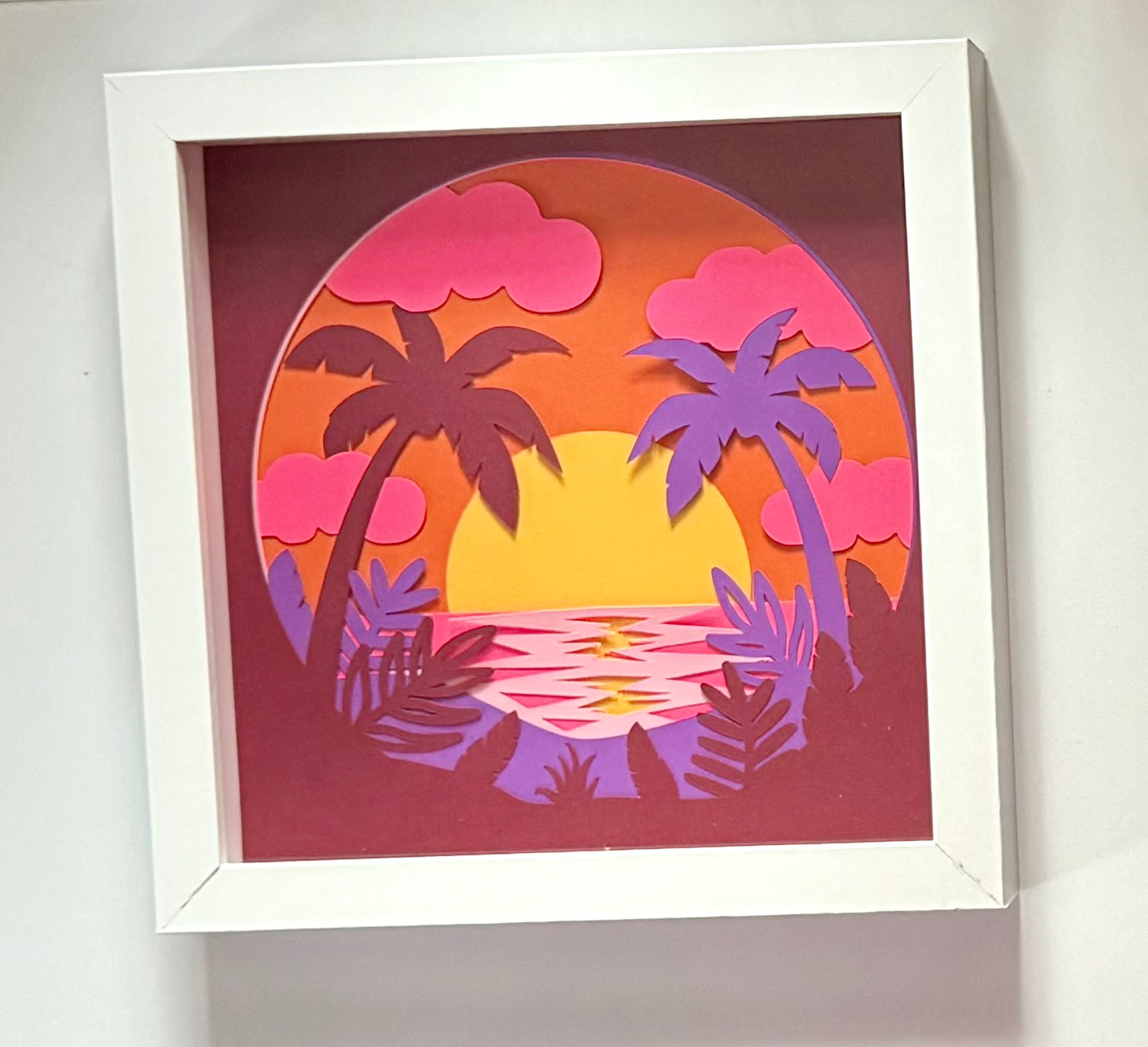 Always Be Kind layered paper shadow box - 8x8 - Black Frame