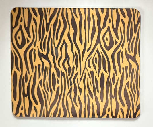 Brown Zebra Stripes Mouse Pad