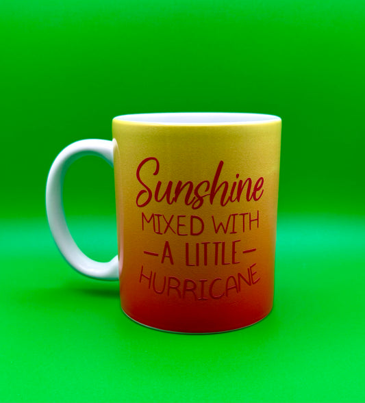 “Sunshine Mixed with a Little Hurricane” Ombré Mug – 12 oz