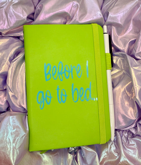 "Before I Go to Bed" Hardcover Journal with Pen – 3.5" x 5.5" | College-Ruled