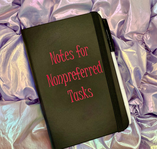 "Notes for Nonpreferred Tasks" Hardcover Journal – 3.5" x 5.5" | College-Ruled with Pen