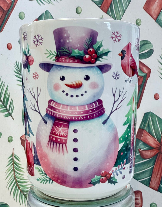 Purplely Snowman mug – 15 oz