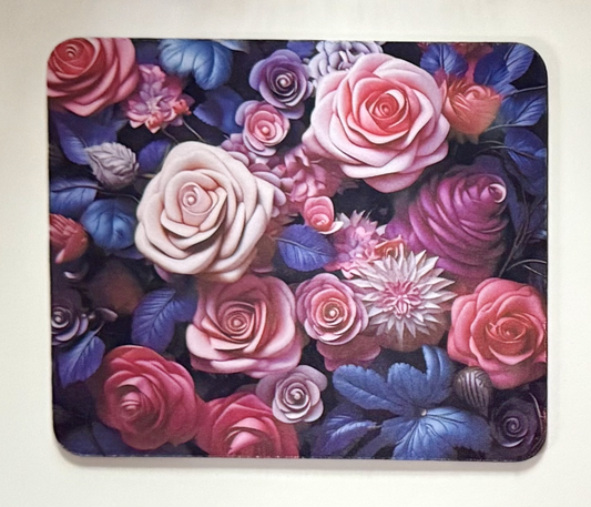 Pink and Lilac Roses Mouse Pad