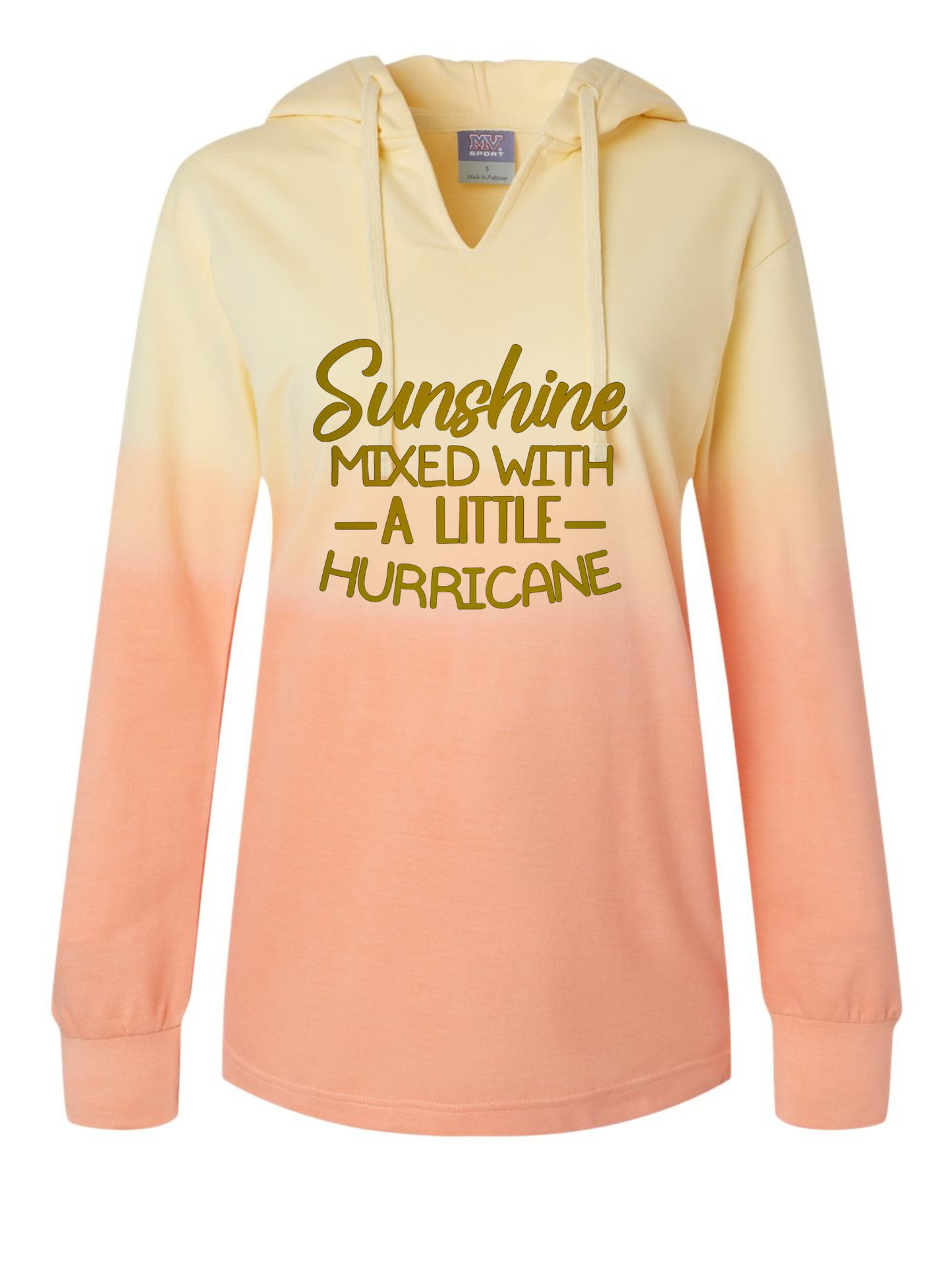 Sunshine/Hurricane Long-Sleeve Yellow/Orange Ombre Hoodie