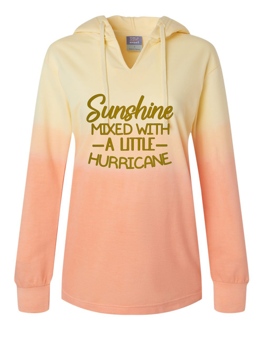 Sunshine/Hurricane Long-Sleeve Yellow/Orange Ombre Hoodie