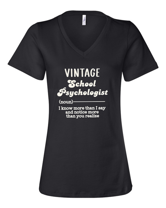 "I Know More Than I Say and Notice More Than You Realize" – Vintage School Psychologist Tee