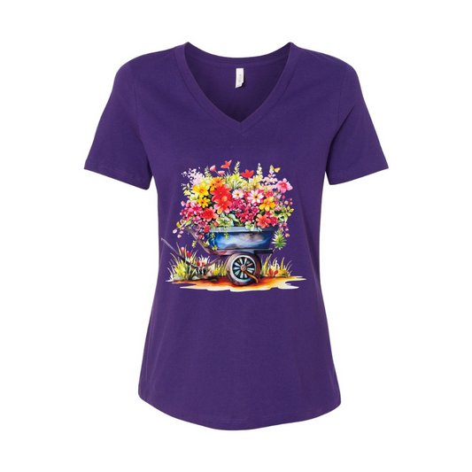 Flower-Filled Wheelbarrow T-shirt