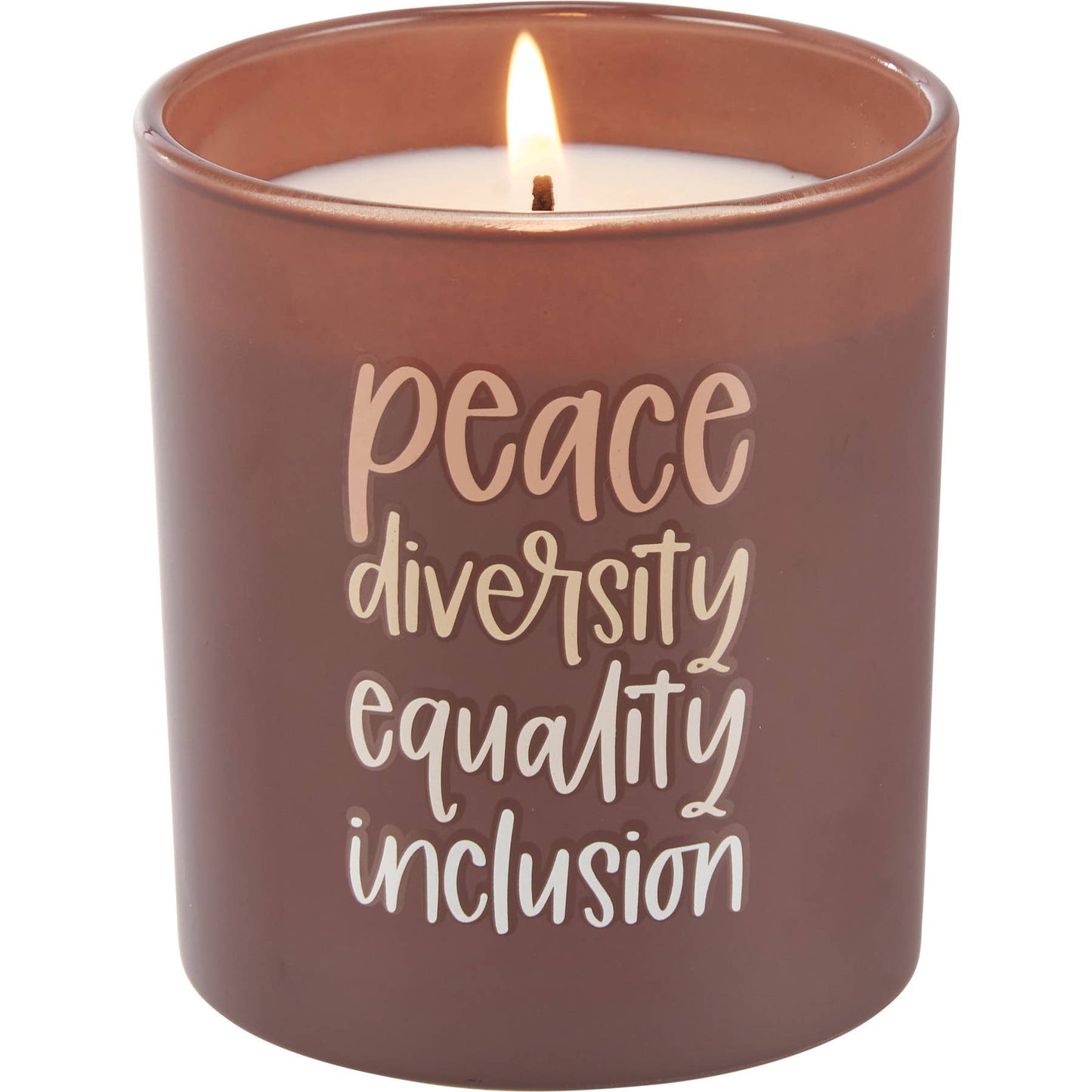 “Peace. Diversity. Equality. Inclusion.” Jar Soy Candle