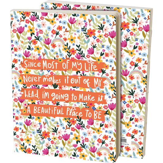 “A Beautiful Place to Be” Flat-Lay Journal – 160 Lined Pages